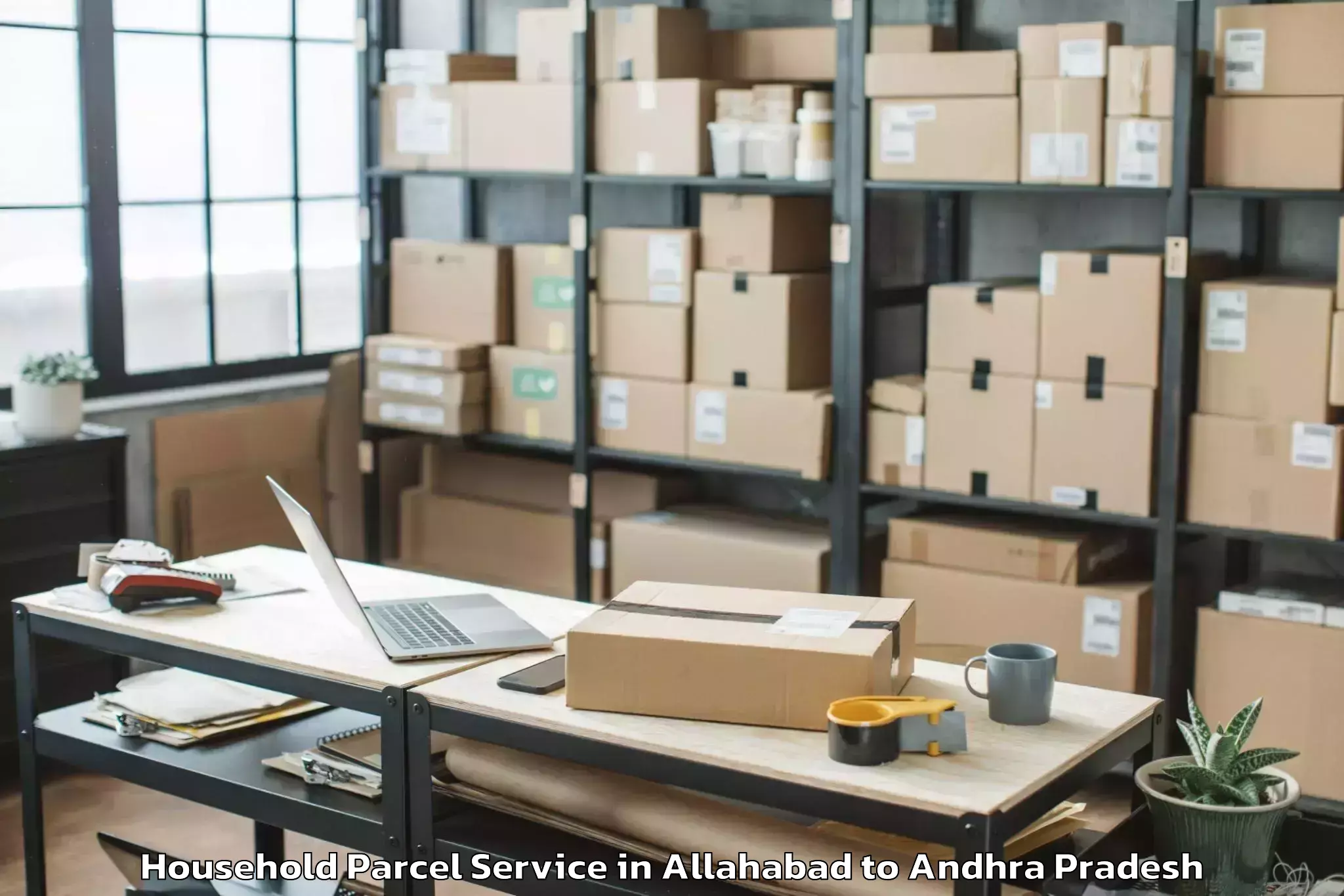 Book Allahabad to Pittalavanipalem Household Parcel Online